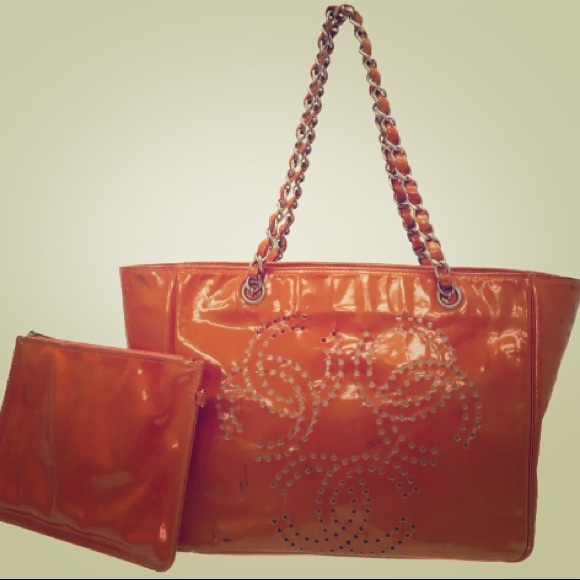 CHANEL Handbags - CLEARANCE⚡️ CHANEL Patent Perforated CC Tote
